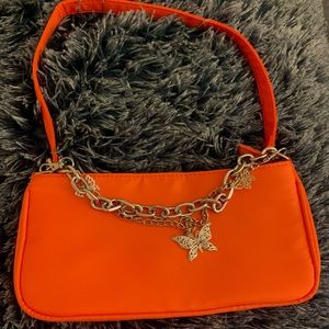 Shein Orange Butterfly Chain Baguette